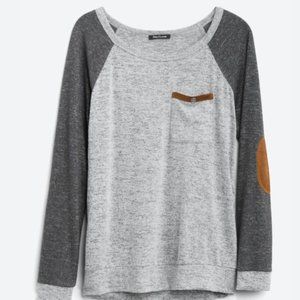 Pink Clover Stephany Elbow Patch Detail Knit Top